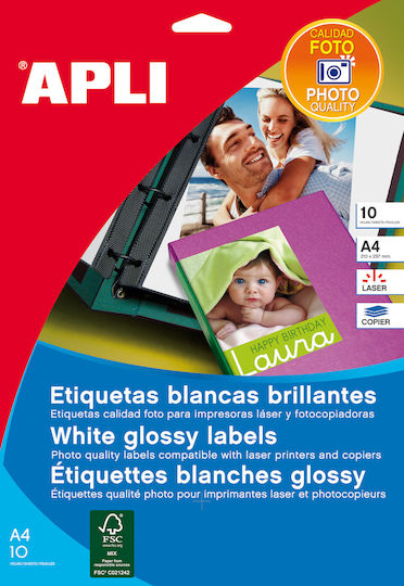 Apli Selbstklebende A4-Etiketten 89x127mm