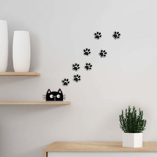 Dekorativer Aufkleber Wand Cat & Paws 1Stück Ango Dekorativer Aufkleber Wand Cat & Paws 1Stück Ango