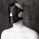 Naughty Toys BDSM Mask Bondage Leather Harness Hood with Ball Gag in Black Color