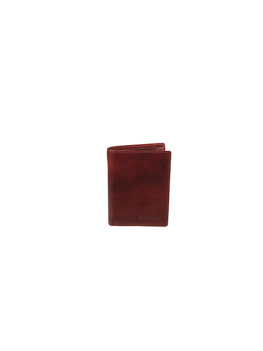Fetiche Leather Δερμάτινο Ανδρικό Πορτοφόλι Κόκκινο