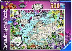 European Map Quirky Circus Puzzle 2D 500 Pieces 16760