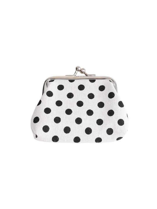 Women's Purse for Coins Polka Dots (White)