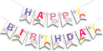 Garland Letters Retro Rainbow Happy Birthday