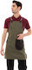IdealPress Ποδιά Barista / Bartender Ολόσωμη Χακί