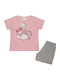 Minerva Kids' Pajamas Summer Pink Cats