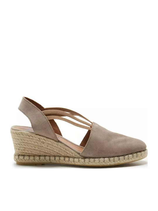 Verbenas Maika Leather Espadrilles Beige