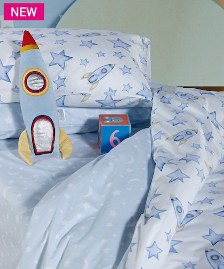 Kentia Kids Decorative Pillow Astro Light Blue 25x45cm