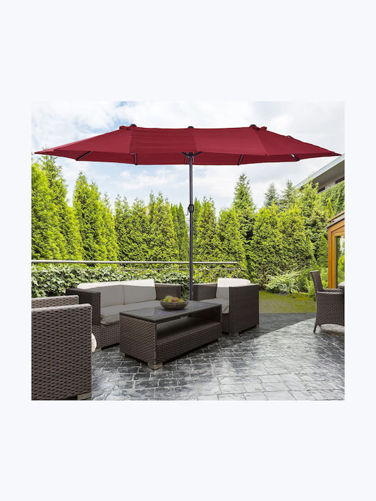 Ομπρέλα Στρογγυλή Μεταλλική Garden Wine Red Φ4....
