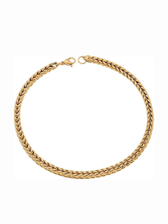 Senza Chain Hand made of Steel Gold-plated