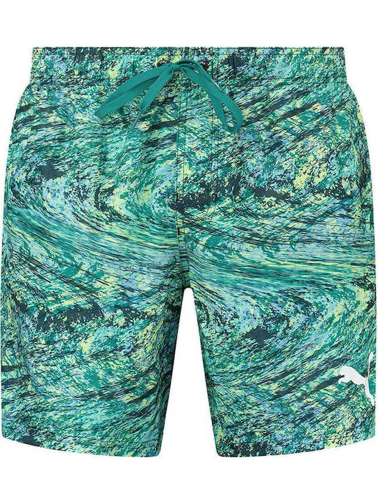 Men's Swimwear Shorts Green with Patterns