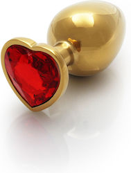 Shots Πρωκτική Σφήνα Medium Gold / Ruby Red 8cm Shots Πρωκτική Σφήνα Medium Gold / Ruby Red 8cm