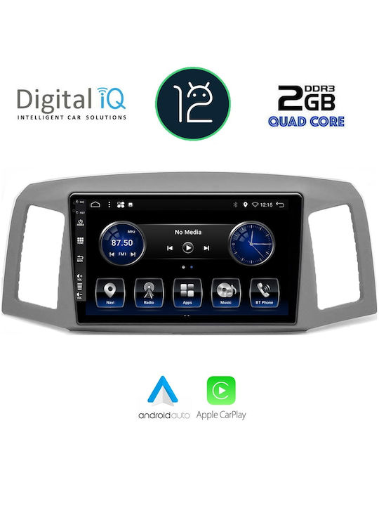 Digital IQ Car Audio System for Jeep Grand Cherokee 2005-2007 (Bluetooth/USB/AUX/WiFi/GPS/Apple-Carplay/CD) with Touch Screen 10"