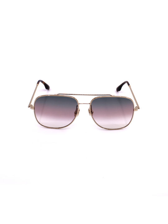 Victoria Beckham Unisex Γυαλιά Ηλίου με Ροζ Χρυσό Μεταλλικό Σκελετό και Πολύχρωμο Ντεγκραντέ Φακό VB215S 756