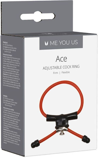 Me You Us Ace Adjustable Cock Ring Κόκκινο