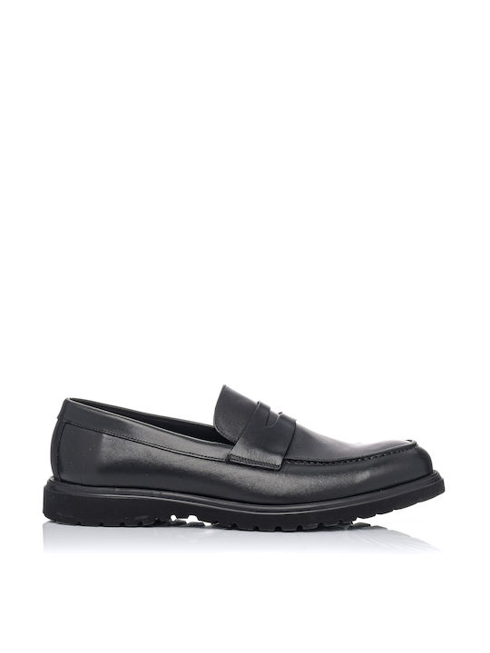 SAINT JOHN LONDON ανδρικό παπούτσι loafer δερμάτινο - 67900030061 Μαύρο