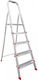 Olympias Leiter Aluminium mit 7+1 Stufen 185cm