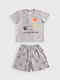 Joyce Set Top & Bottom Kids Summer Pyjamas Gray