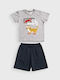 Joyce Set Top & Bottom Kids Summer Pyjamas Gray