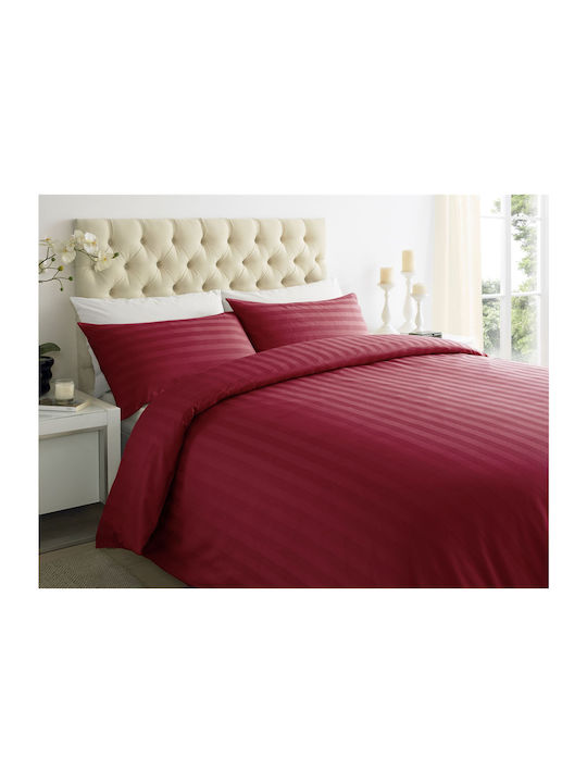 MayHome Sheet Sets Single 160x240cm. Burgundy 3pcs