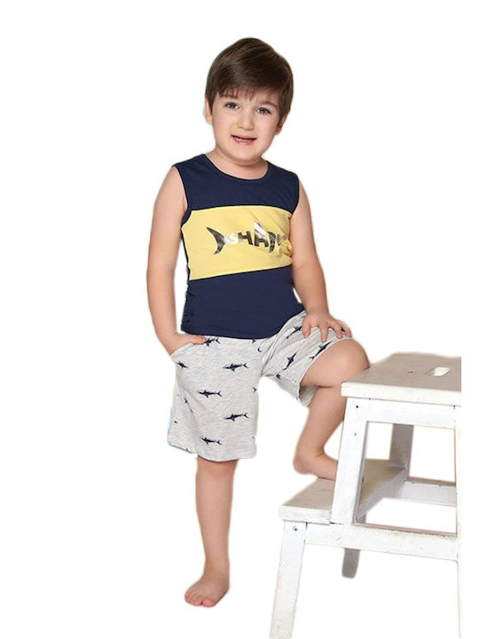 Pajamas for children cotton Shark 8019