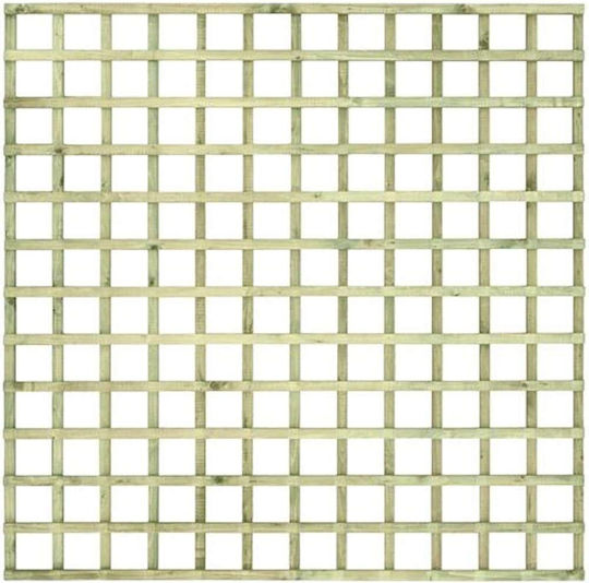 Grătar De Grădină 12x12 Din Lemn Cu Design În Grilă Pătrat Bej 180x180cm