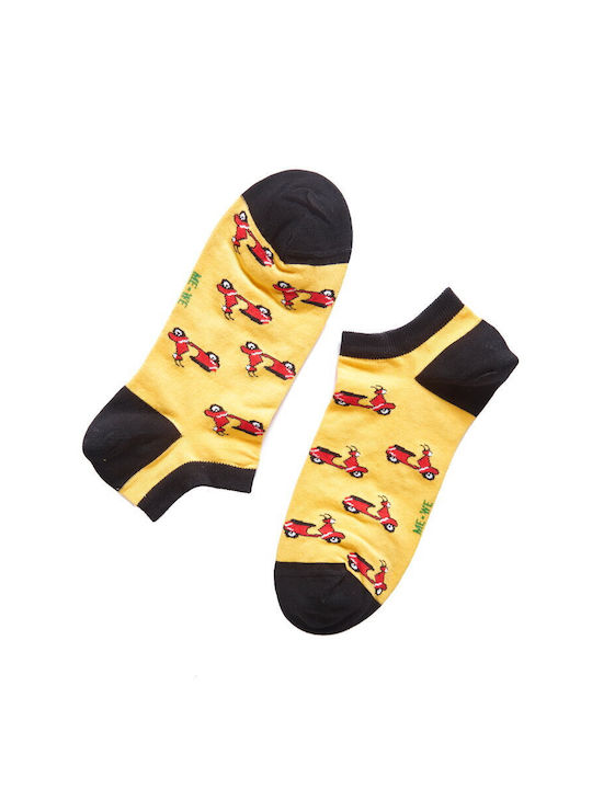 Me We Men's Patterned Socks Yellow