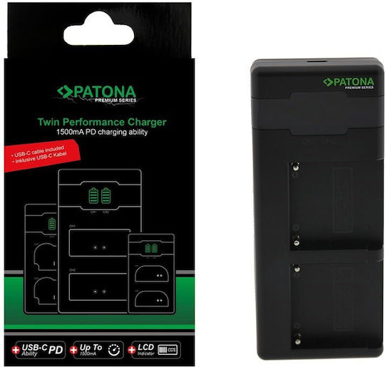 Patona Διπλός Φορτιστής Μπαταρίας Twin Performance EN-EL15/EN-EL15C Συμβατός με Nikon