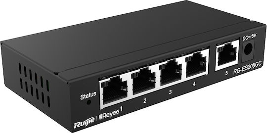 Ruijie RG-ES205GC v1 Unmanaged L2 Switch με 5 Θύρες Gigabit (1Gbps) Ethernet