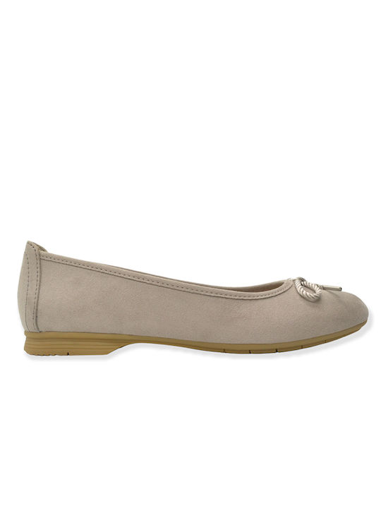 Jana Anatomic Synthetic Leather Ballerinas Beig...