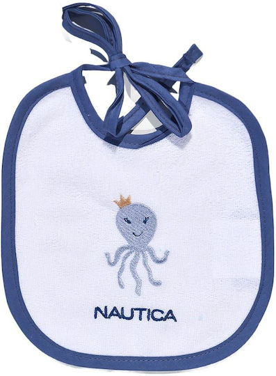 Nautica Wasserdicht Lätzchen aus 100% Baumwolle mit Spitzenband Blau