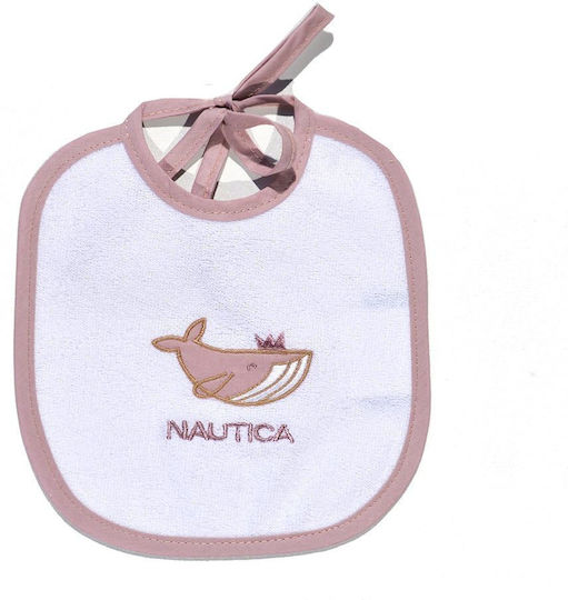 Nautica Wasserdicht Lätzchen aus 100% Baumwolle mit Spitzenband Rosa