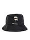 Karl Lagerfeld Υφασμάτινo Ανδρικό Καπέλο Στυλ Bucket Μαύρο