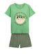 Cerda Set Top & Bottom Kids Summer Pyjamas Green