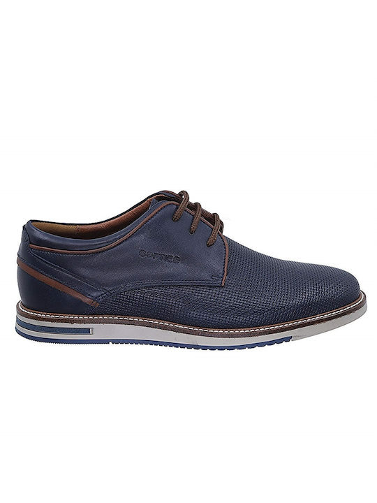 Softies Men's Anatomic Leather Casual Shoes Navy