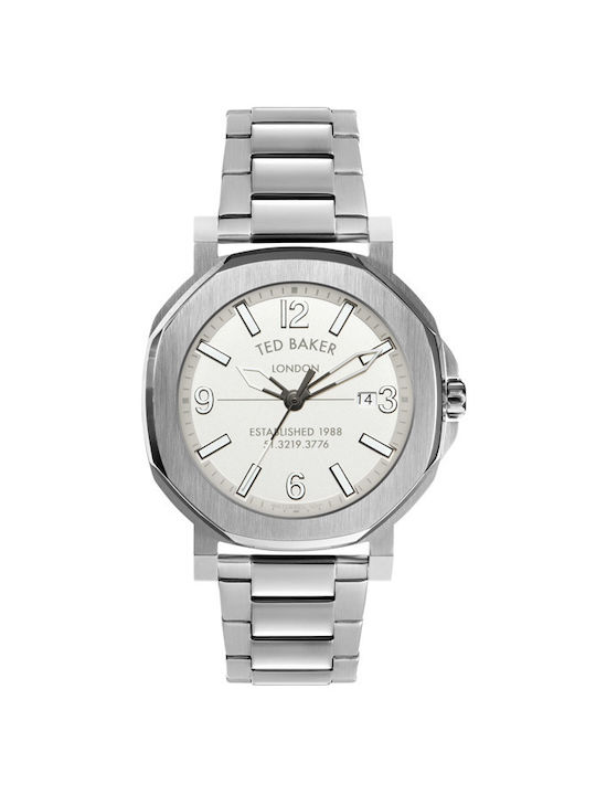Ted Baker Actonn Watch Battery with Silver Metal Bracelet