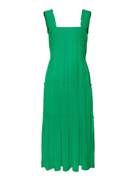 Vero Moda 10282481 Summer Midi Dress with Ruffle Green 23138190