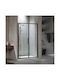 Devon Primus Plus Pivot Shower Screen for Shower with Hinged Door 144-147x195cm Clean Glass Black Matt