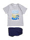 Comfort Set Top & Bottom Kids Summer Pyjamas Gray