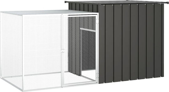 vidaXL Poultry Coop of Galvanized Steel L2 x W1 x H0.91m