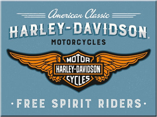 Nostalgic Art Табела Harley-Davidson - Лого Синя 8x6см