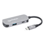 Manhattan USB-C Docking Station cu HDMI 4K PD Gri (130707)