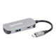 Manhattan USB-C Docking Station με HDMI 4K PD Γκρι (130707)