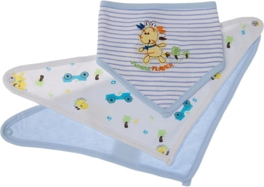 Gamberritos Kids Puppi Бандана Текстил с бутон Син 3бр