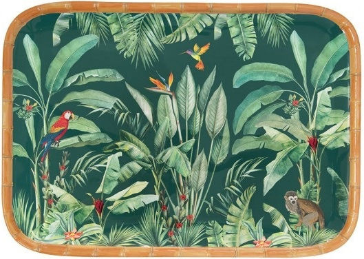 Marva Zanzibar Platou de Servire Dreptunghiular Plastic Verde 45x32buc 1buc