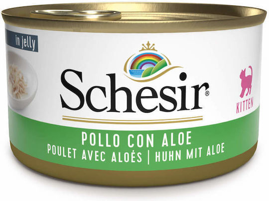 Schesir Nature For Cat Kitten Υγρή Τροφή για Ανήλικες Γάτες σε Κονσέρβα με Κοτόπουλο 85gr
