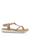 Exe Damen Flache Sandalen Nude