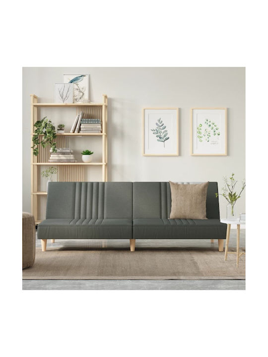 Τριθέσιος Καναπές Κρεβάτι Γκρι 200x89x33εκ. 351882