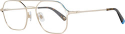 Web Herren Metallisches Brillengestell Gold WE5...