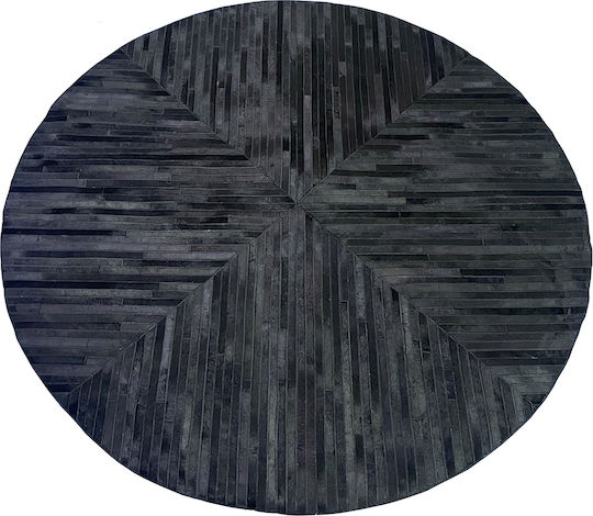 InTheBox Mystic Rug Round Leather Black
