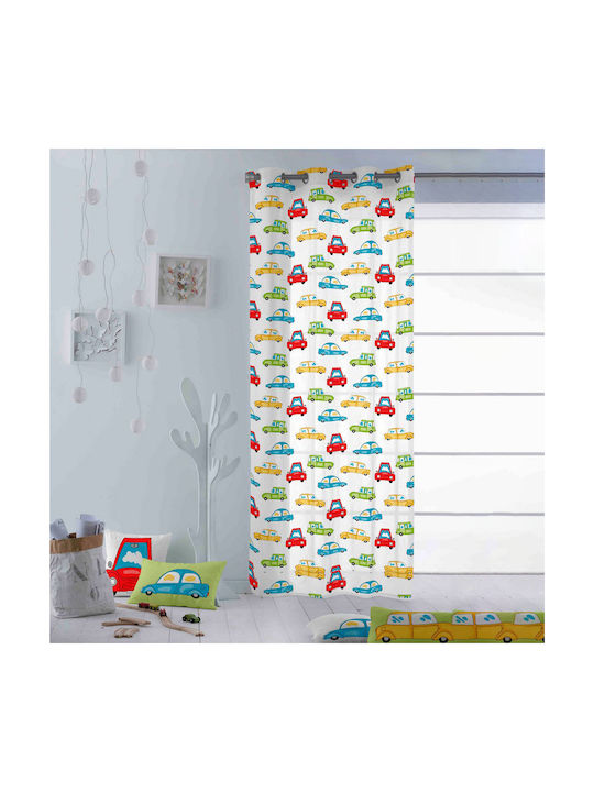 Cool Kids Kids Grommet Top Curtain Multicolour 140x260cm